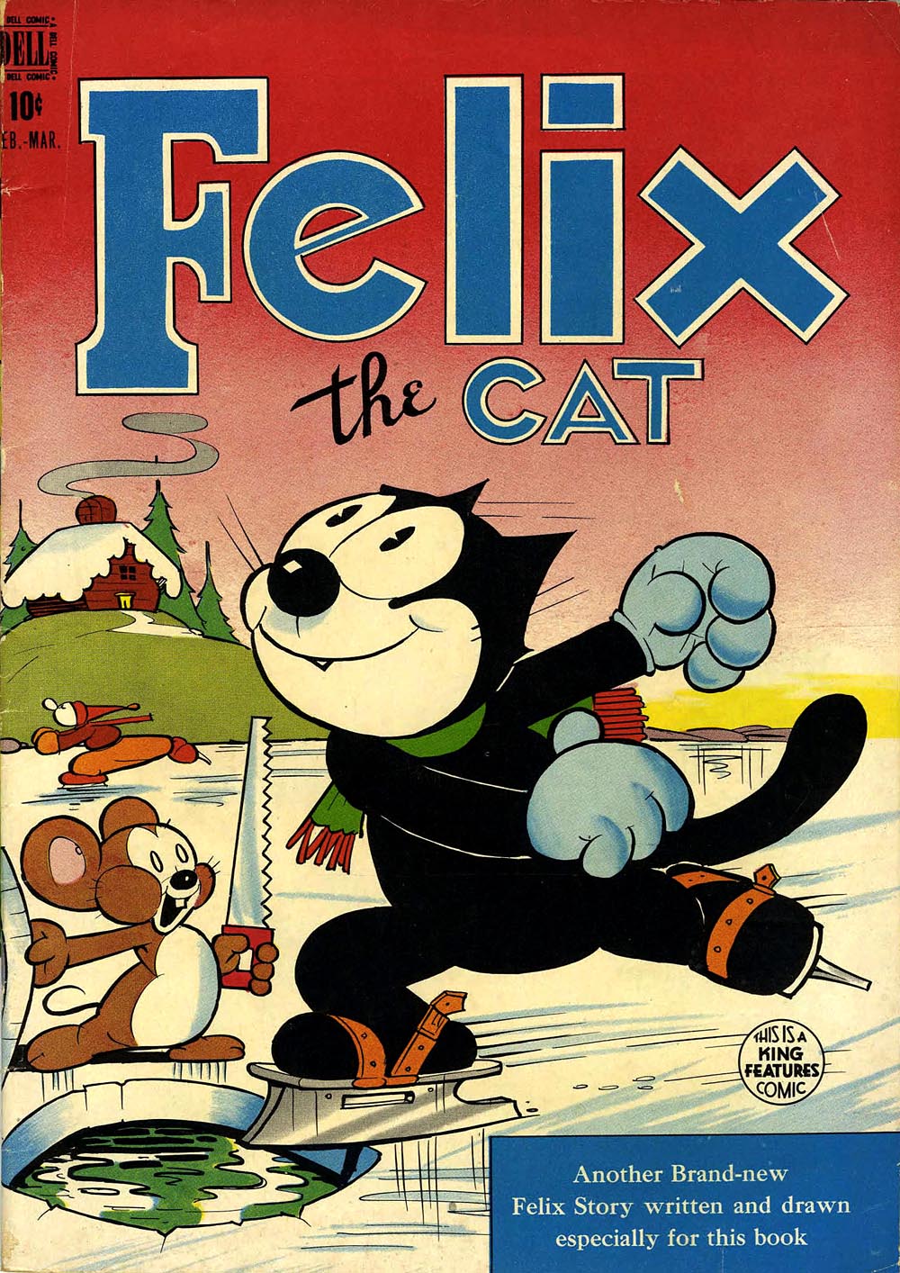 Felix The Cat Comic Book Cover Felix The Cats Vintage Cartoon Comic