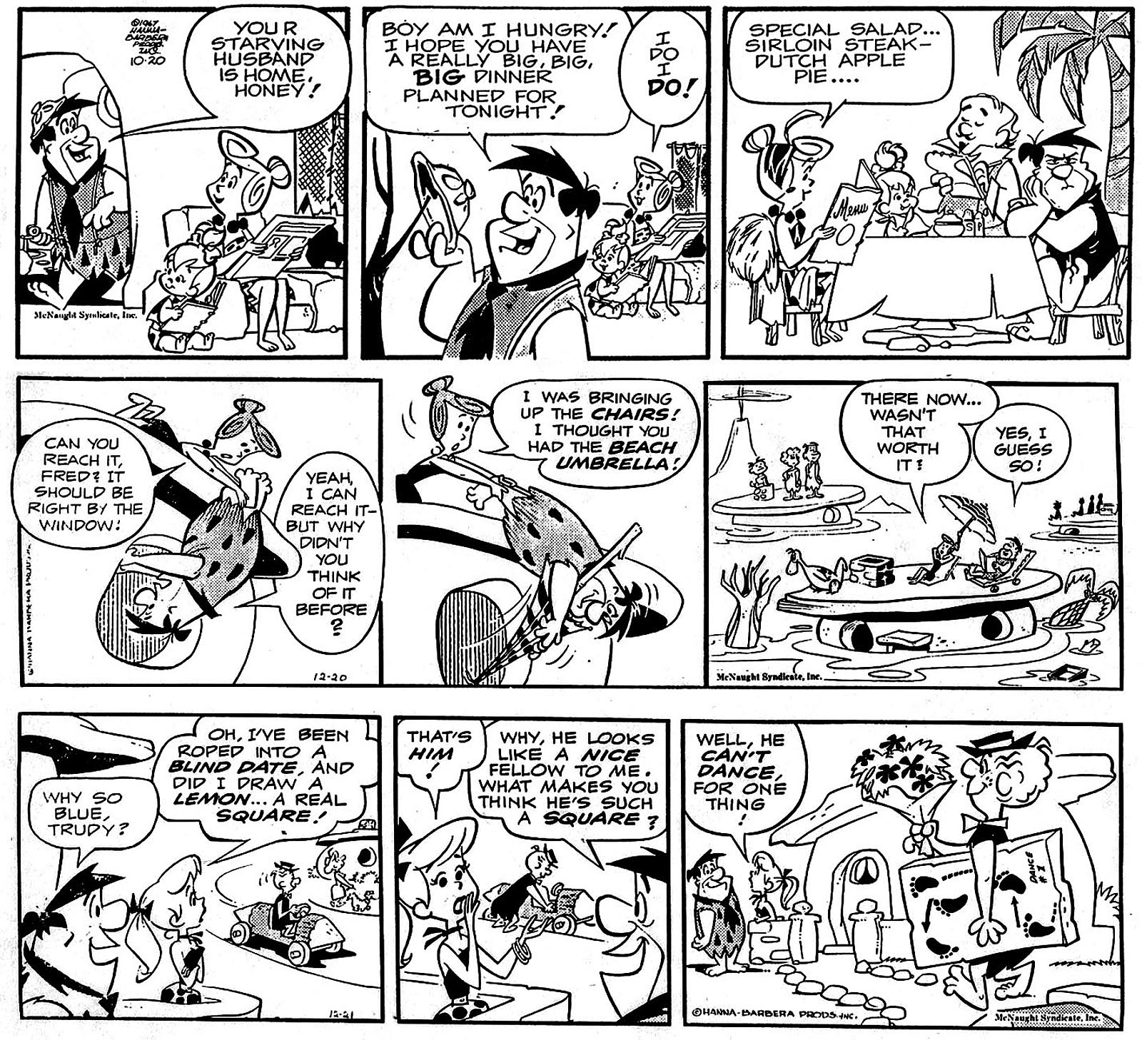 Inbetweens: Gene Hazelton's Flintstones Comic Strip