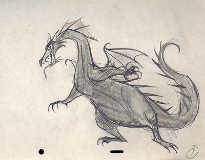 Sleeping Beauty Dragon Drawing
