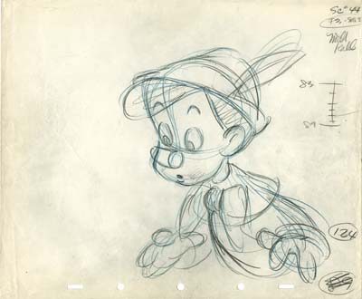 Milt Kahl Pinocchio Drawing