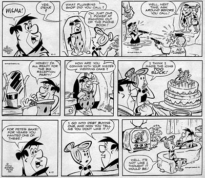 Gene Hazelton Flintstones Comic Strip