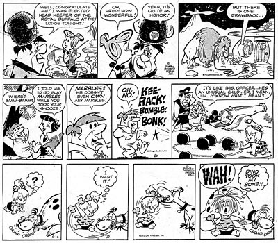 Gene Hazelton Flintstones Comic Strip