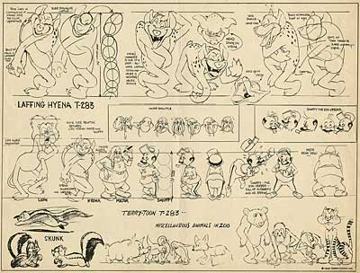 Terrytoons Model Sheet